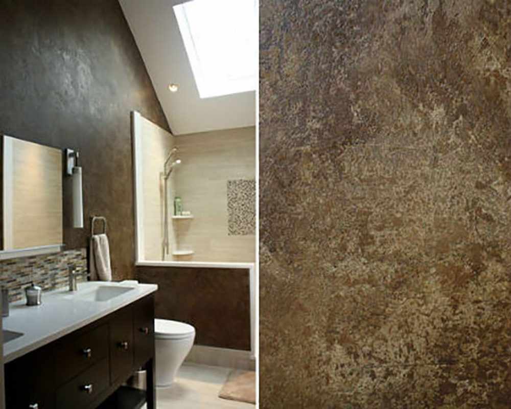 האפשרות להשתמש בטיח דקורטיבי קל בעיצוב חדר האמבטיה