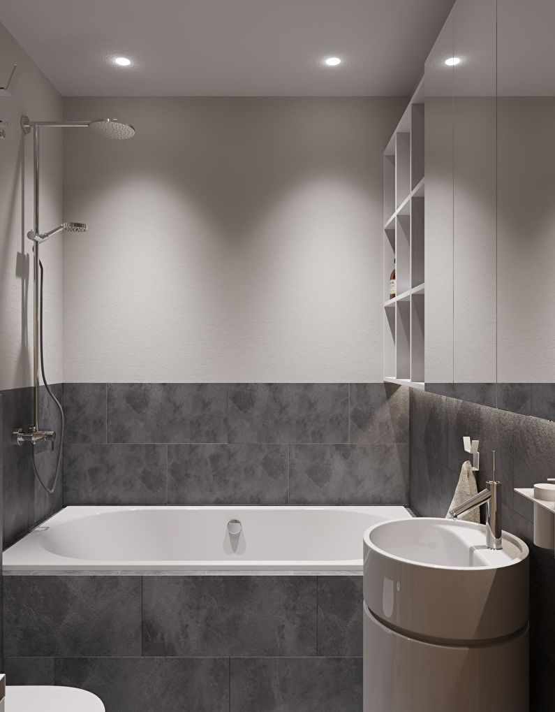 דוגמה לעיצוב קליל בחדר אמבטיה