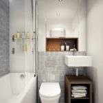 un exemple d'un intérieur inhabituel d'une image de salle de bain