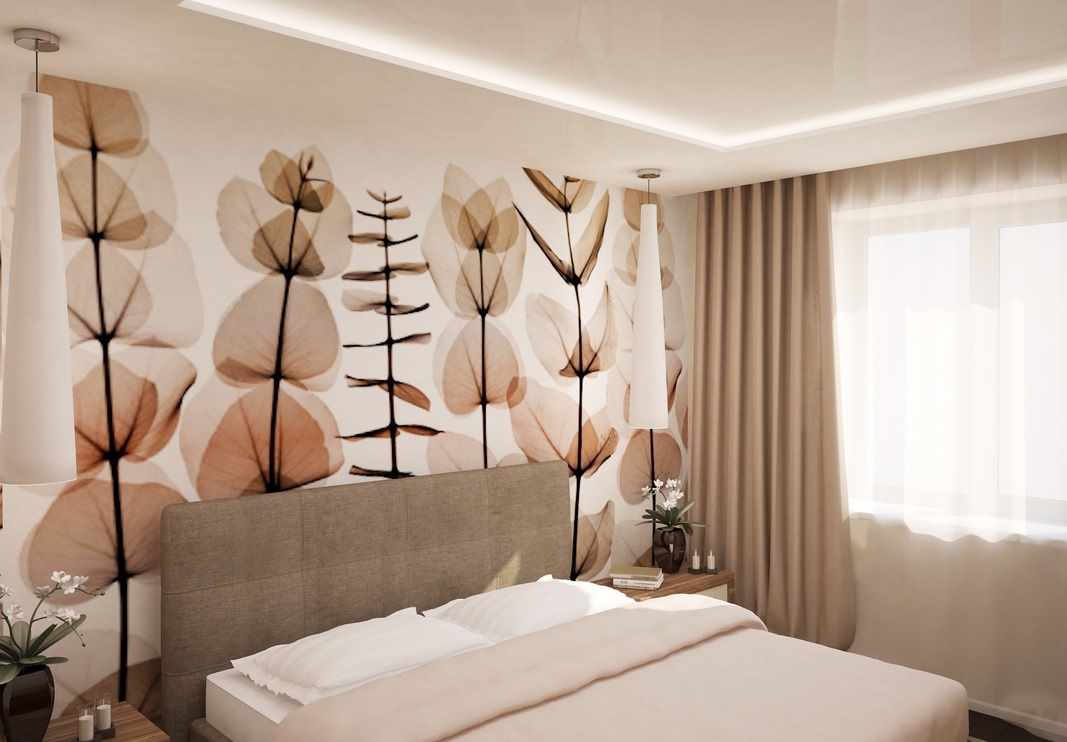 نسخة من تصميم غير عادي من غرفة نوم في خروتشوف