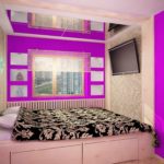 مثال على نمط غرفة نوم جميلة في صورة خروتشوف