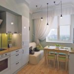 Príklad svetlého dizajnu kuchyne