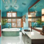 דוגמא לשימוש בטיח דקורטיבי לא שגרתי בעיצוב תמונת האמבטיה