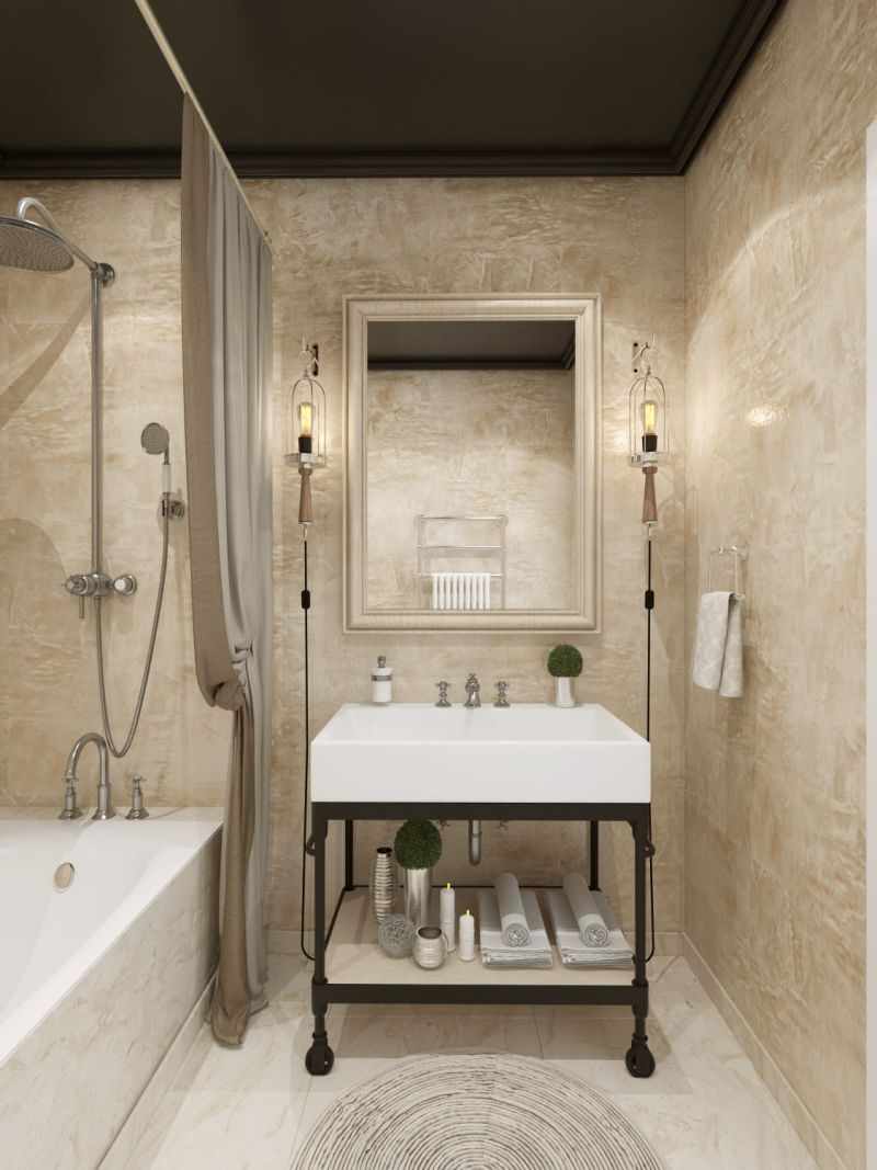 האפשרות להשתמש בטיח דקורטיבי יפה בעיצוב חדר האמבטיה