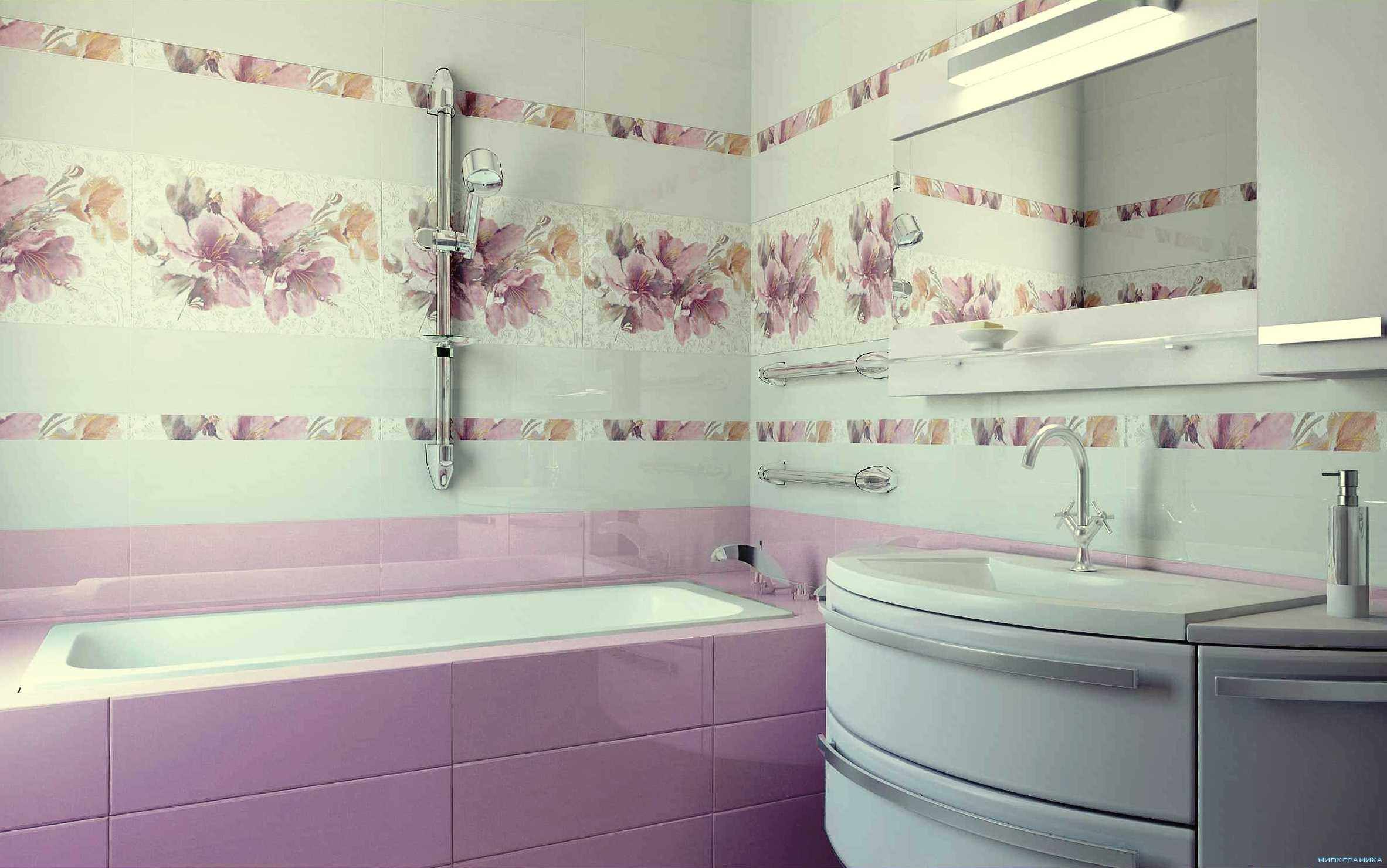 דוגמה לעיצוב אמבטיה מואר באריחים