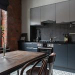 Shades of gray in the design of the kitchen