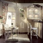 Floral motifs for kitchen decor in provence style