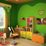 צבע ירוק בעיצוב חדר השינה של הילד