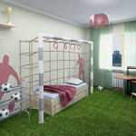 פרויקט עיצוב של החדר של שחקן כדורגל צעיר