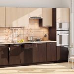 Kitchen design with linear set