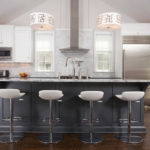 Gray color in the design of the kitchen of a country house