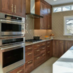 Kitchen interior with built-in appliances