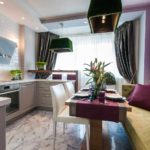 Нюанси на лилаво в дизайна на кухнята