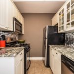 Parallel layout of narrow kitchen