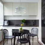 Dining area for three in black