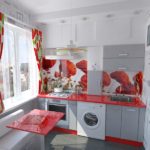Culoare roșie în designul spațiului de bucătărie