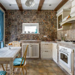 Mosaik kök väggdekoration