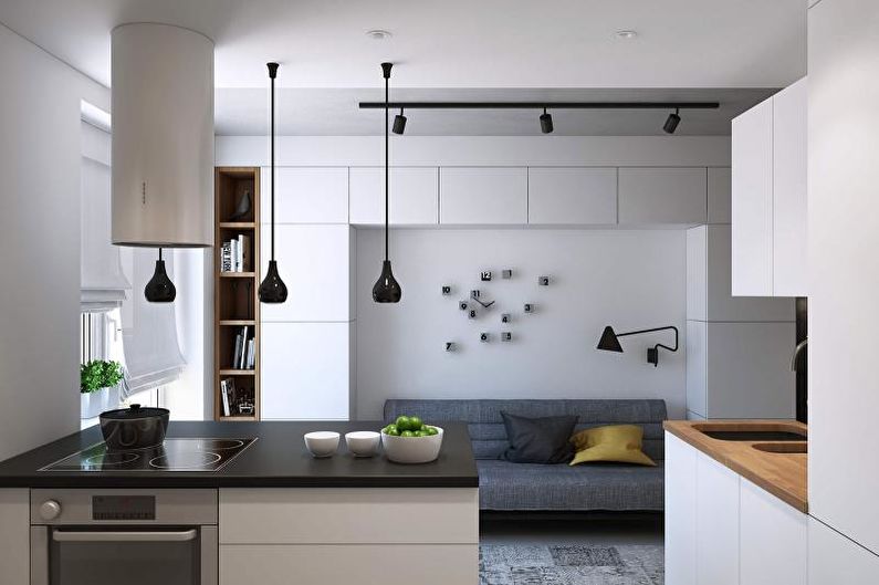Witte keuken in een moderne stijl
