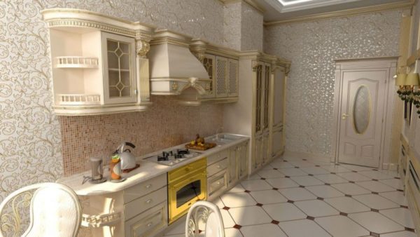 Interiorul bucătăriei clasice
