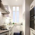 Narrow Single Window Kitchen Design