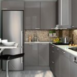 Small kitchen in gray