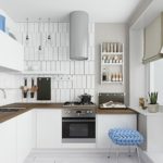 Balkonlu modern bir mutfak tasarımı