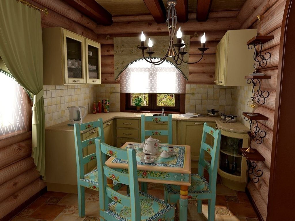 Sala da pranzo nella cucina di una casa di campagna
