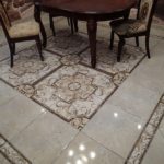 Ceramic floor with glossy finish