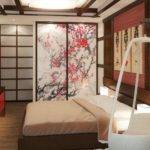 Japāņu stila mazu guļamistabu dizains
