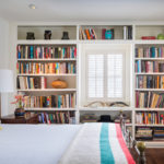 Book shelves in the bedroom