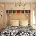 Entwurf eines klassischen Schlafzimmers von 10 Quadratmetern