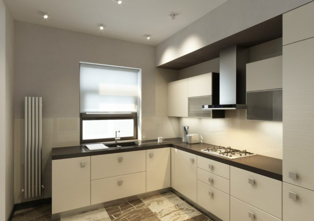 Bucătărie cu colț minimalist
