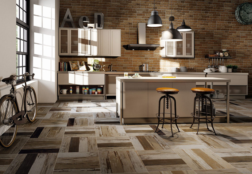 Loft style kitchen with granite flooring