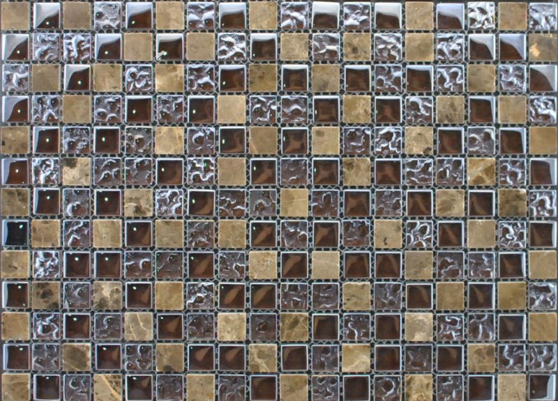Glass tile mosaic for floor