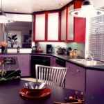 Black countertops kitchen set