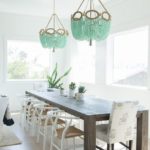 Pendant lights with mint shades