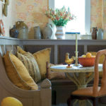 Interessante divano da cucina in stile rustico
