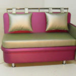 Miniature two-color folding sofa