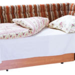 Sofa tekstil dengan tempat tidur