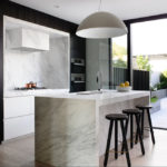 Isola cucina in marmo sintetico