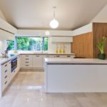 Modern kitchen design in bright colors