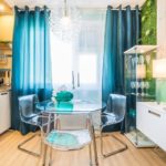 Unusual blue-green kitchen