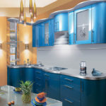 Blue and gray sand kitchen furniture