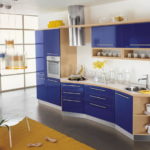 Bucătărie albastră din Art Nouveau MDF
