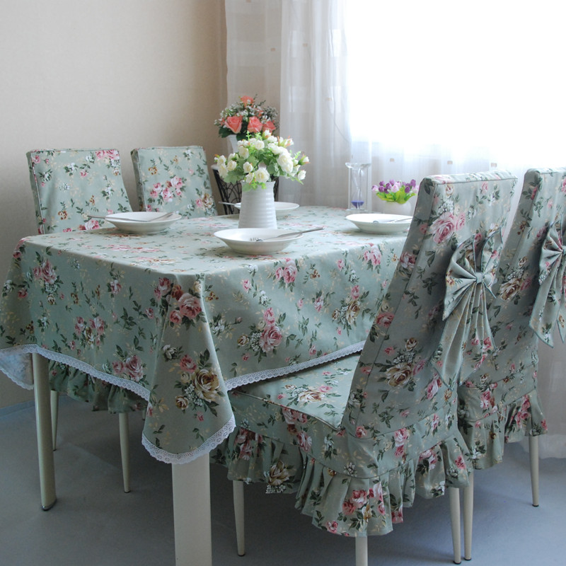 Floral textile on kitchen chairs