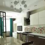 Wall cabinets with white facades