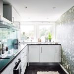 Kitchen design without curtains on the window