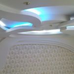 Plasterboard shaped ceiling