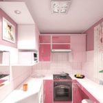 Pink kitchen design