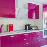 Acrylic kitchen with glossy facades
